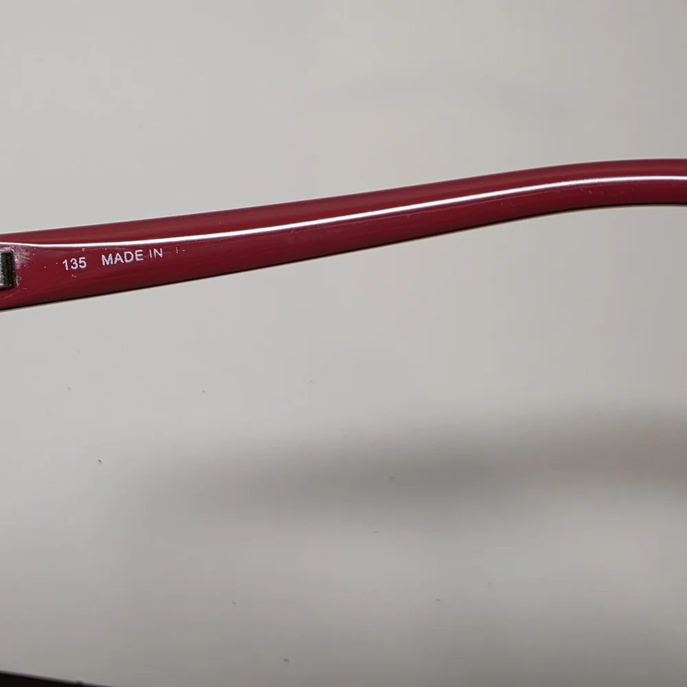 Authentic Fendi F1025 615 Red Black Lace Pattern Acetate Eyeglass Frames ITALY